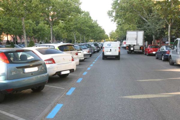 Zona Azul en la Avenida de Colmenar de Tres Cantos