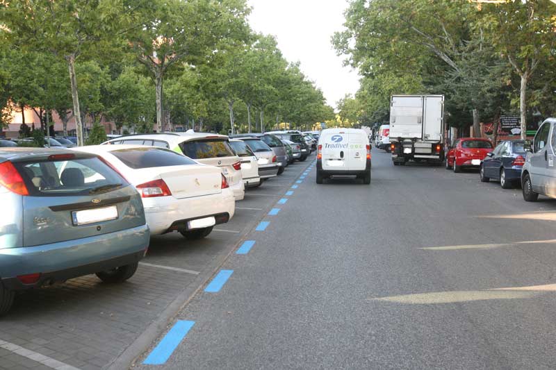 Zona Azul en la Avenida de Colmenar de Tres Cantos