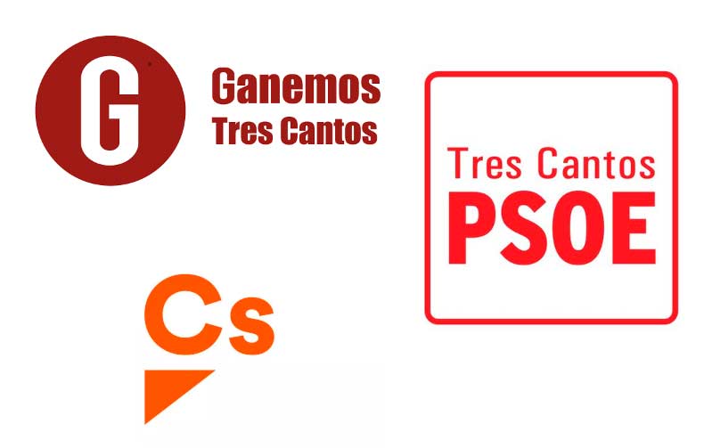 Ciudadanos, PSOE y Ganemos Tres Cantos
