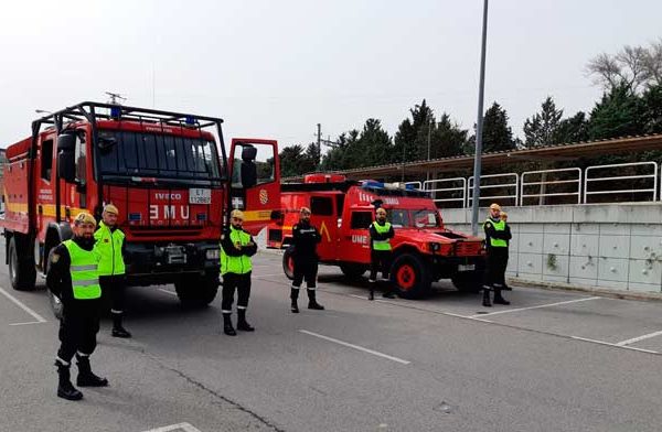 La UME realiza tareas de desinfección en Tres Cantos