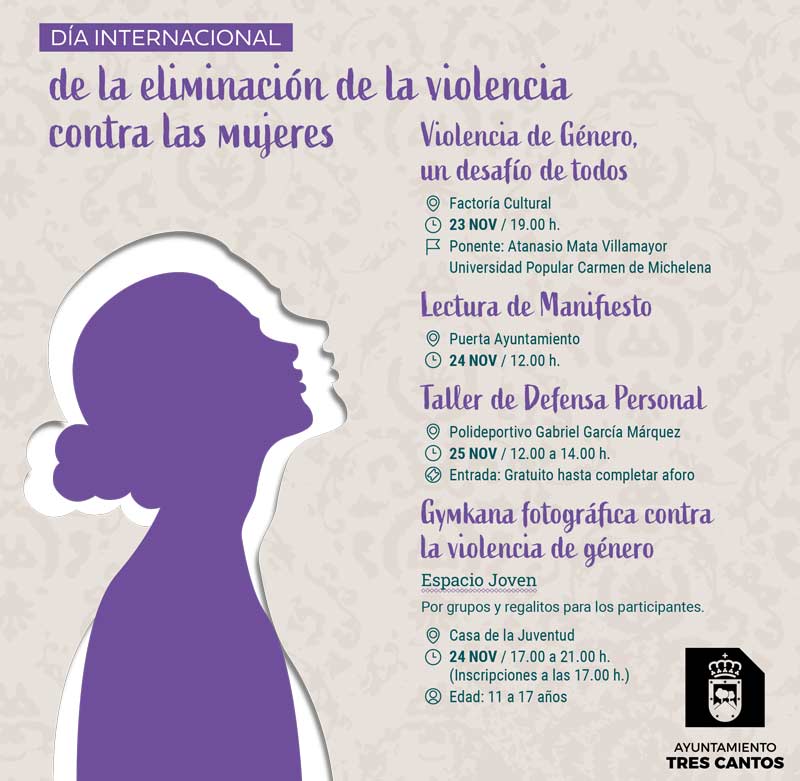 Día internacional de la eliminación de la violencia contra la mujer en Tres Cantos